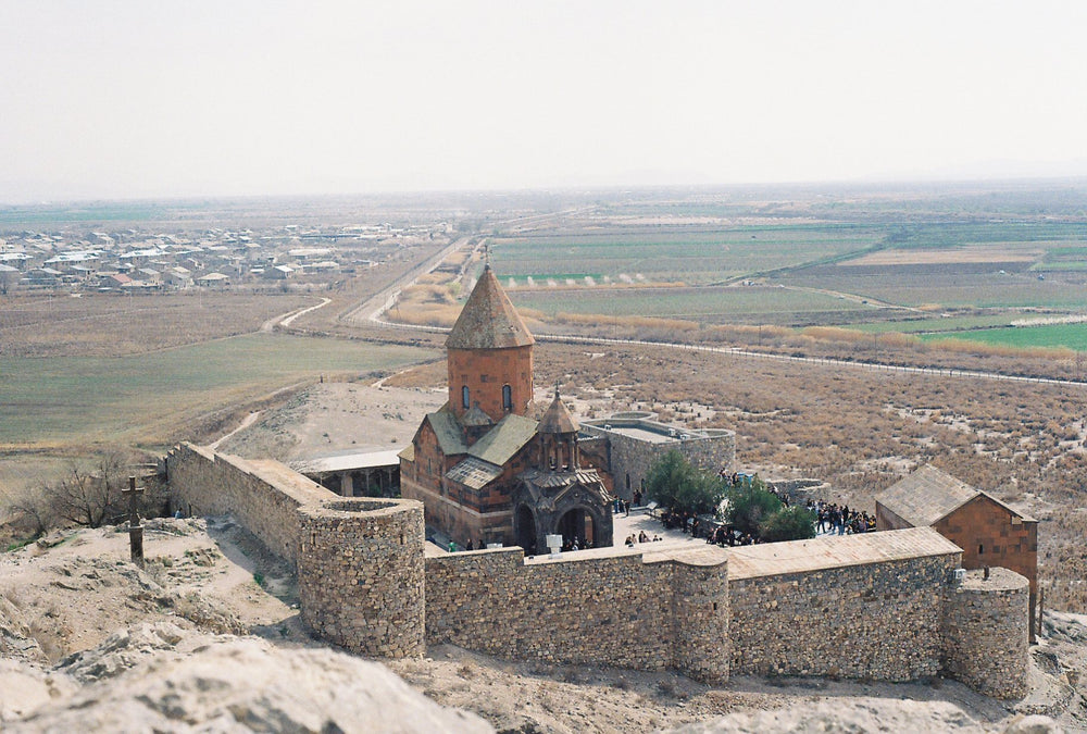 Khor Virap Monastery on its hill above the Ararat plain